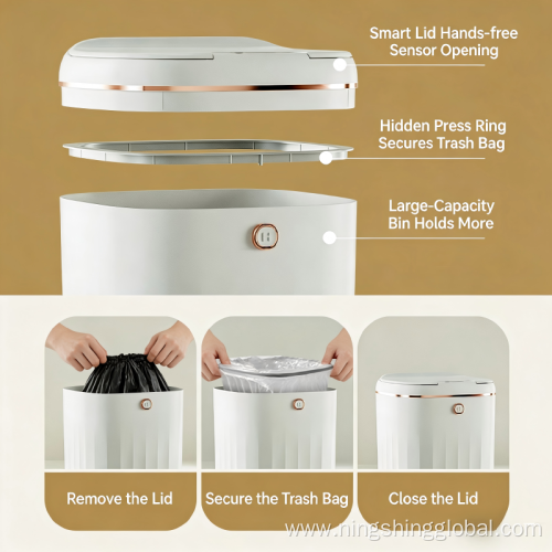 20/22L 2026 New Design Sensor Smart Home Trash Can with Lid